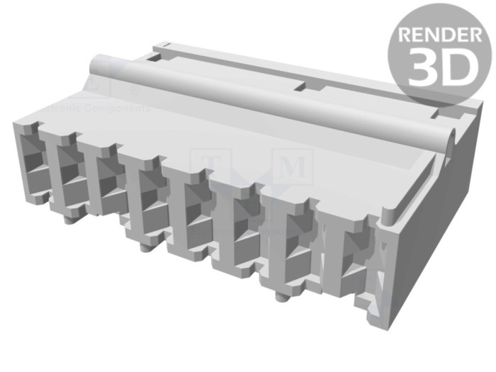 Conector cablu-placă AMP 8 pini gri