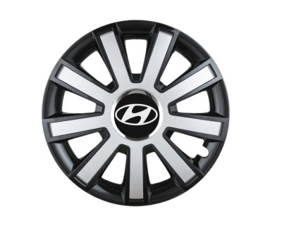 Set 4 capace roti Flash Gri-Negru R14 pentru gama auto Hyundai foto