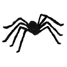 Decoratiune pentru petreceri paianjen, 120 cm, plastic, textil, negru