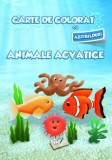 Carte de colorat cu abtibilduri. Animale acvatice - Ars Libri