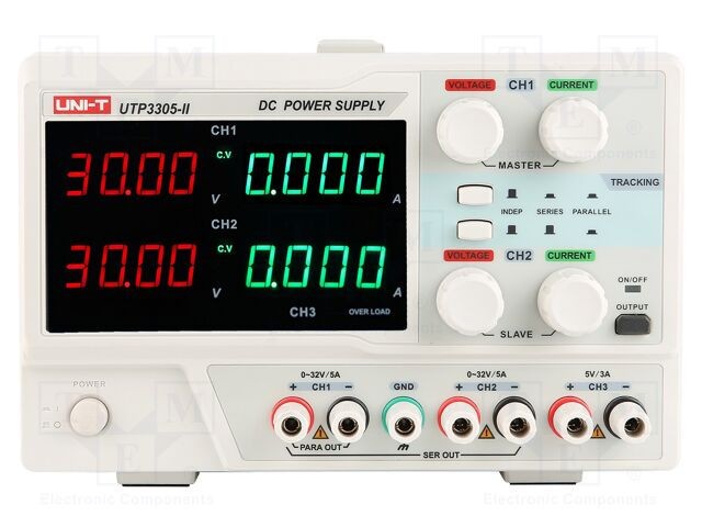 Alimentator de laborator liniar UNI-T multicanal 0-32VDC 0-5A