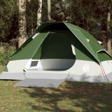 vidaXL Cort de camping cupolă pentru 4 persoane, verde, impermeabil