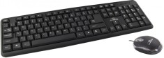 Kit tastatura si mouse cu fir Esperanza Salem, USB, 1000dpi, negru