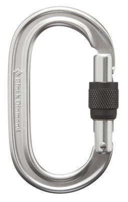 Carabiniera Oval Keylock Screwgate Gri foto