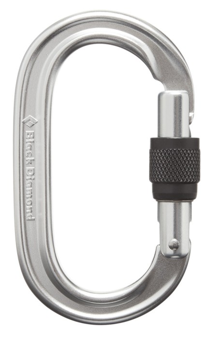 Carabiniera Oval Keylock Screwgate Gri