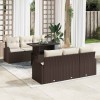 VidaXL Set de canapele pentru grădină 7 pcs Maro 100 x 55 x 73 cm 3357301