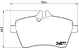 Placute frana Mercedes Clasa A (W169), Clasa B (W245) SRLine parte montare : Punte fata