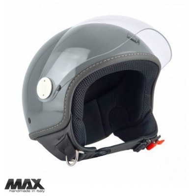 Casca open face pentru scuter - motocicleta (demi-jet) Max Helmets model DJ06 LS 7.9 (FLS) culoare: gri lucios (GFLN) &amp;ndash; 100% MADE IN ITALY M (57/58cm) foto