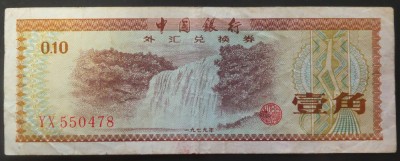 Bancnota / Bon valoric 10 FEN - CHINA, anul 1979 * Cod 258 B foto