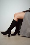 Medicine cizme culoarea negru, cu toc drept