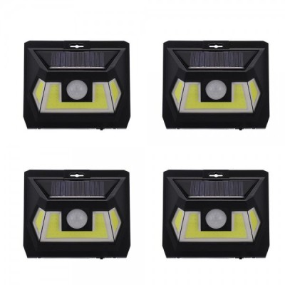 Set 4 x Lampi LED COB solara LF 1622 cu senzor de miscare foto