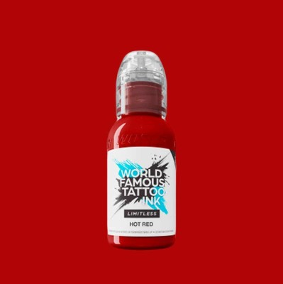 Tusuri Tatuaje - Culori WORLD FAMOUS 30 ml - Hot Red foto