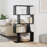 vidaXL Bibliotecă Stejar negru 70 x 24 x 129 cm Lemn compozit