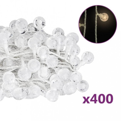 vidalXL Ghirlandă luminoasă, 400 LED-uri, alb cald, 8 funcții, 40 m foto