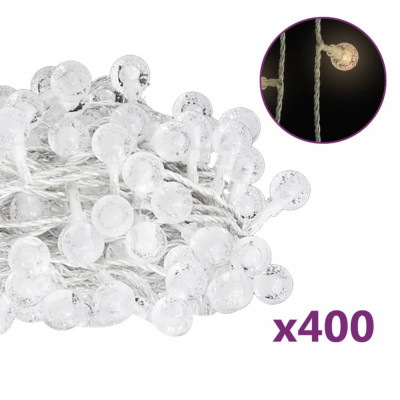 vidalXL Ghirlanda luminoasa, 400 LED-uri, alb cald, 8 functii, 40 m foto