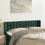 Gossi tablie de pat cu aripioare verde inchis 147x16x78/88 cm catifea