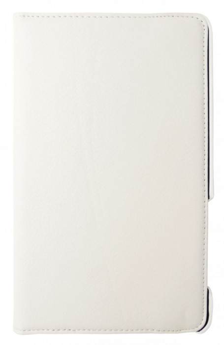 Husa tip carte alba (textura Litchi) rotativa cu stand pentru Asus Fonepad ME371
