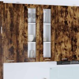 vidaXL Dulap suspendat cu ușă Riga Stejar fumuriu 60 x 31 x 100 cm 884390