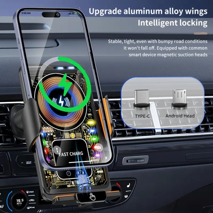 Incărcător Wireless auto fast charge SenzorTouch