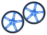 Ax albastră POLOLU &Oslash;70mm, crestătură D, diametru 3mm, cod WHEEL 70X8MM
