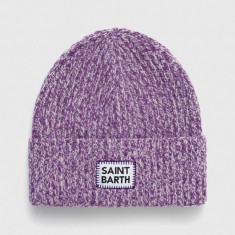 MC2 Saint Barth caciula de lana culoarea violet, de lana, din tricot gros