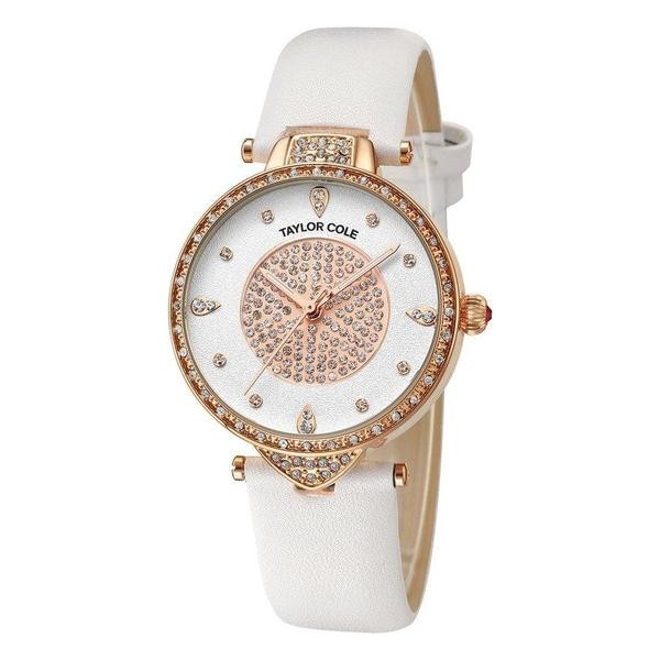 Ceas femei elegant Taylor Cole tip Efb cu bratara alba