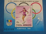 M1 TX8 2 - 1992 - JO de iarna de la Alberville - colita dantelata, Sport, Nestampilat