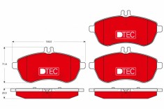 TRW GDB1736DTE DTEC COTEC set placute frana,frana disc