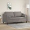 vidaXL Canapea cu 2 locuri cu pernuțe, gri taupe, 140 cm, textil 3200852