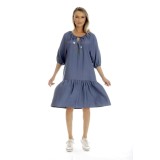 Rochie Dama, Eranthe, Boho Style, cu Pictura Realizata Manual V350 - M