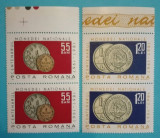 TIMBRE ROMANIA LP 646/1967 Centenarul monedei nationale -Serie in pereche, Nestampilat