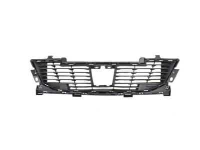 Grila bara protectie, spoiler Peugeot 2008/E-2008, 11.2019-01.2024, montare fata, negru; centru, RapidAuto foto
