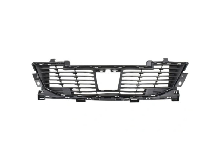 Grila bara protectie, spoiler Peugeot 2008/E-2008, 11.2019-01.2024, montare fata, negru; centru, RapidAuto