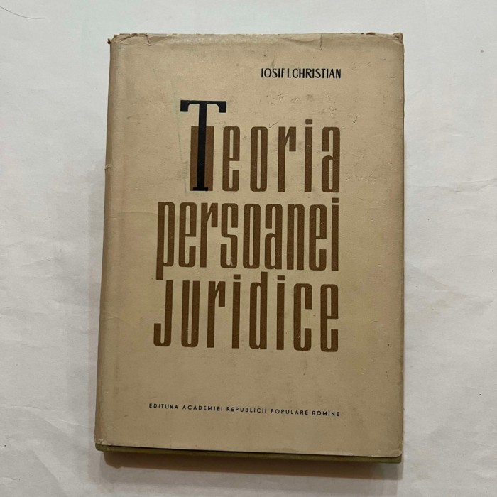Iosif I. Christian - Teoria persoanei juridice
