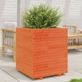VidaXL Jardinieră de grădină, maro ceruit 60x60x72,5 cm lemn masiv pin