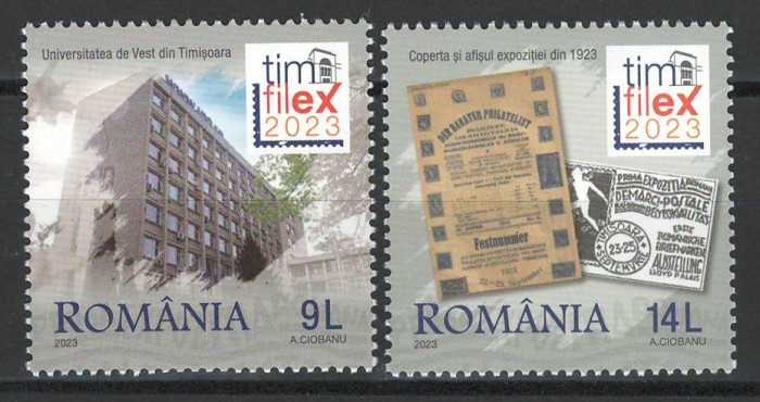 Romania 2023 Mi 8249/50 MNH - Expozitia Nat de Timbre TimFilEx 2023, Timisoara