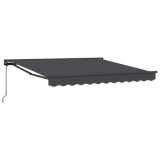 vidaXL Cortina Retractabilă Manual Antracit 350x250 cm țesătură