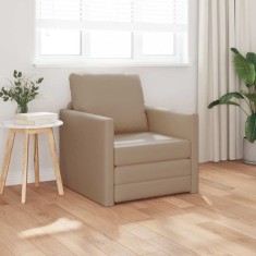 vidaXL Canapea de podea Cappuccino 74 x 77 x 81 cm Piele artificială