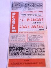 Program meci fotbal FC MARAMURES BAIA MARE- &amp;quot;STICLA&amp;quot; ARIESUL TURDA (06.09.1987) foto