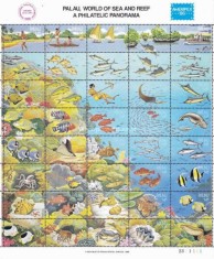 Palau 1986 - Ameripex, fauna din recif, coala neuzata foto