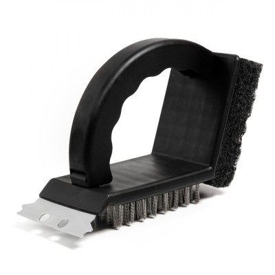 Perie-Răzuitor Grătar, Negru, M&amp;acirc;ner Ergonomic, 16.5cm foto