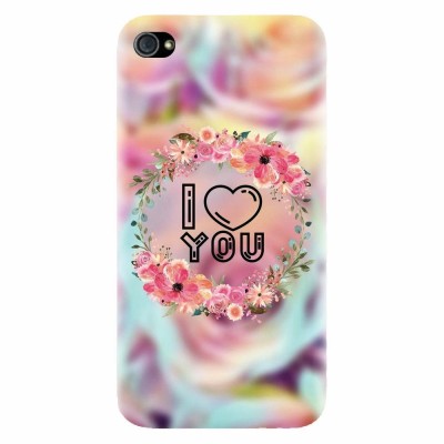 Husa silicon pentru Apple Iphone 4 / 4S, I Love You foto