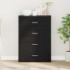 VidaXL Bufet cu sertar Stejar negru 60 x 31 x 84 cm Lemn compozit
