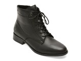 Ghete RIEKER negre, 77030, din piele naturala