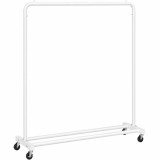 SONGMICS Suport mobil pentru haine cu bara de umerase si raft inferior pentru pantofi,structura metalica,maxim 50 kg,4 roti pivotante la 360&deg;,idea