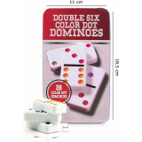 Domino cu 6 culori duble , 28 de placi de domino pentru copii
