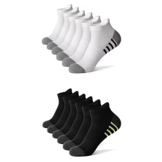 Set 12 perechi de sosete pentru barbati, SS038, Alb/Negru, marime universala (39-42)
