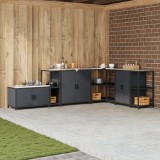 vidaXL Raft de depozitare pentru bucătărie Antracit 60 x 50 x 92 cm