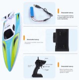 Cumpara ieftin Barca de curse cu telecomanda,15 km h, rezistenta la apa, pentru piscine si lacuri, incarcare USB, acumulator inclus, 35x10.5x10 cm, Oem