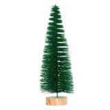 Brad Decorativ Destar, Model Glitter, Culoare Verde, &Icirc;nălțime 24cm, Oem